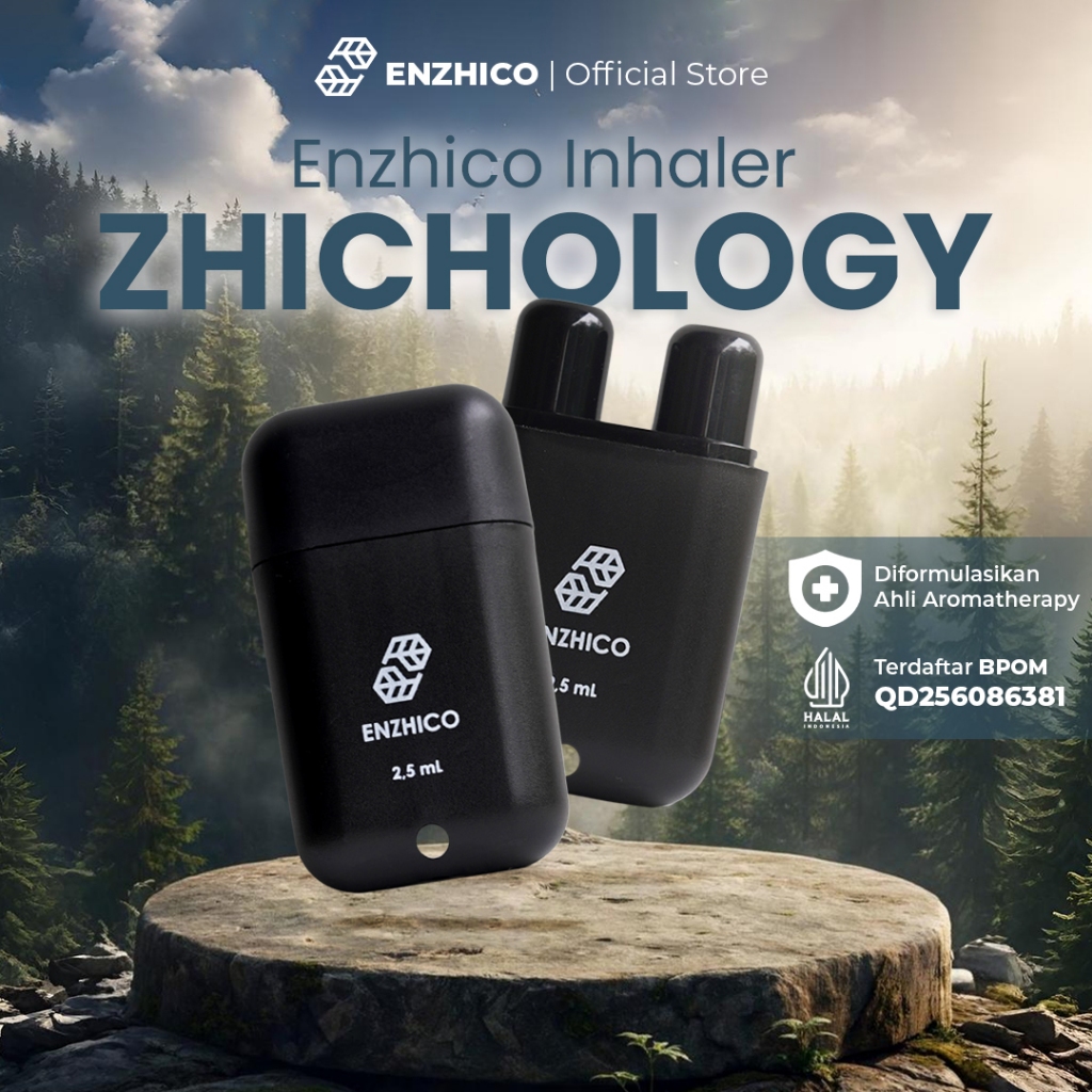 ENZHICO ZHICHOLOGY Inhaler Aromaterapi Herbal Sandalwood Dan Mentha Piperita Alami Relaksasi Oil 2,5