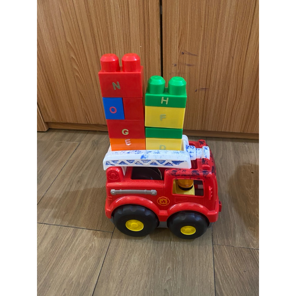 truk pemadam kebakaran dengan lego duplonbig size mainan edukasi anak