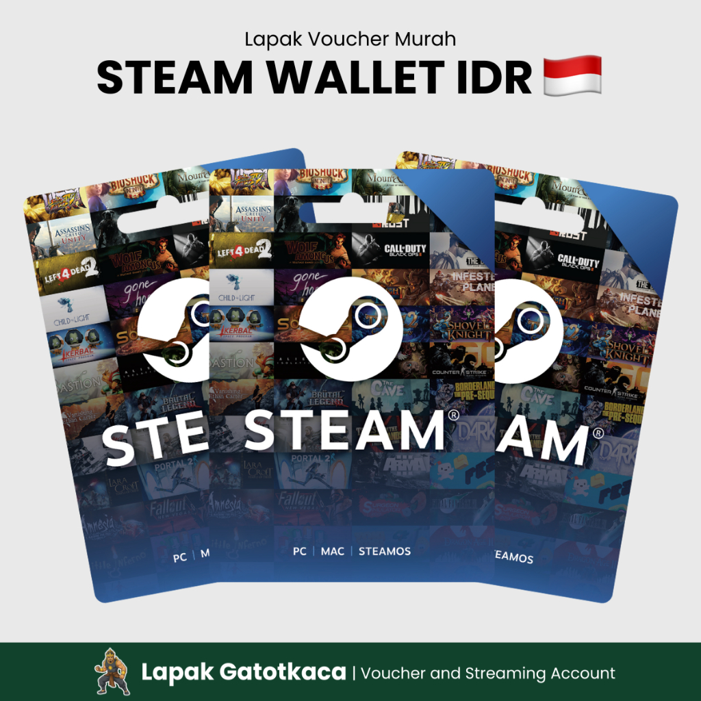 Steam Wallet Code SWC IDR Indonesia 45K - 400K