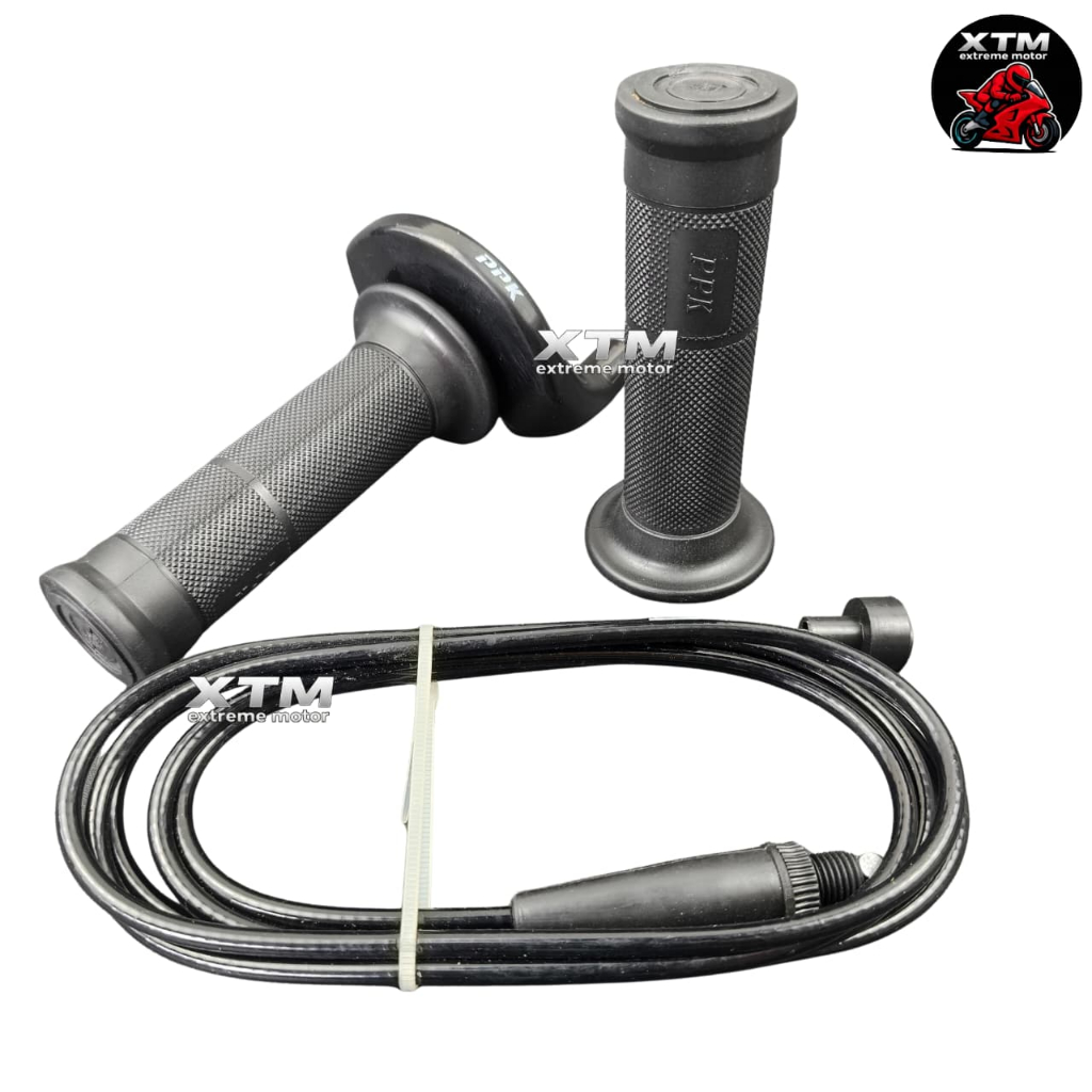 Gas Spontan Motor 1 Kabel PPK + Grip Karet | Throttle Handle Universal