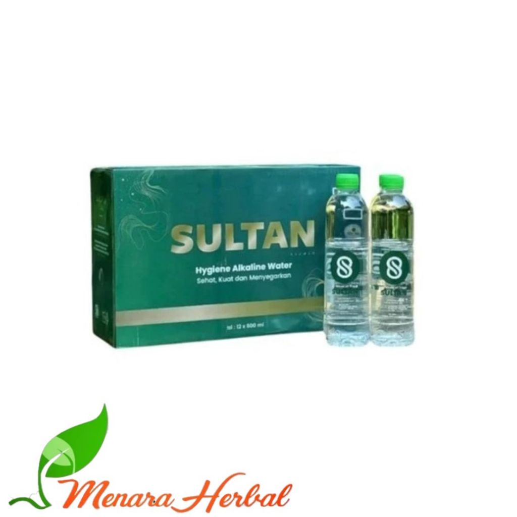 Air Sultan Alkaline Water | Sultan Raumah Alkaline Water | Air Sultan Per Karton 12 Botol