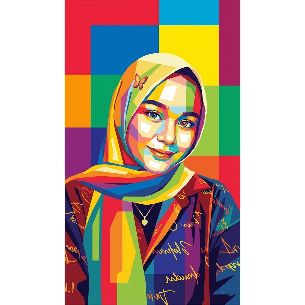 Jasa Edit Foto Menjadi WPAP Ilustrasi Kado Unik (DIGITAL/SOFT FILE ONLY)