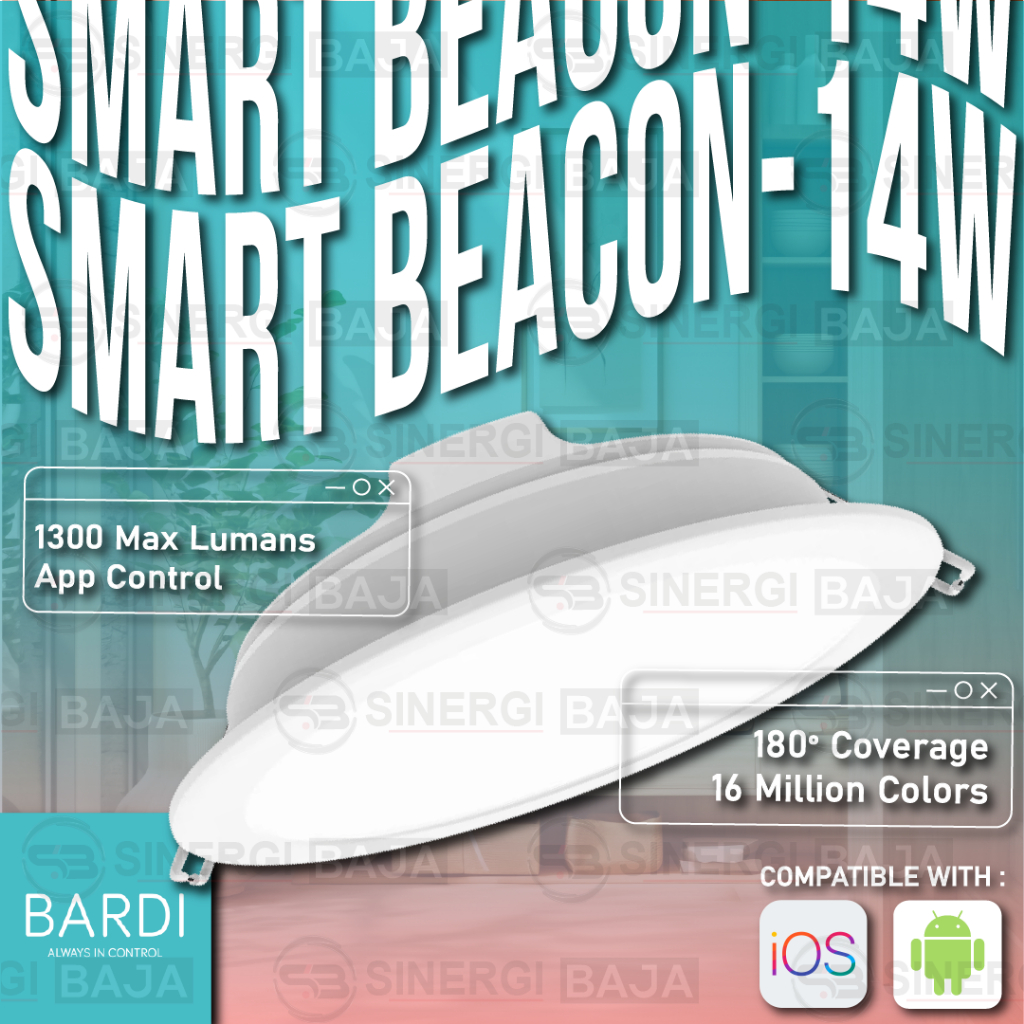 BARDI Smart Beacon Panel Downlight 8-14W RGB / Lampu Downlight Pintar