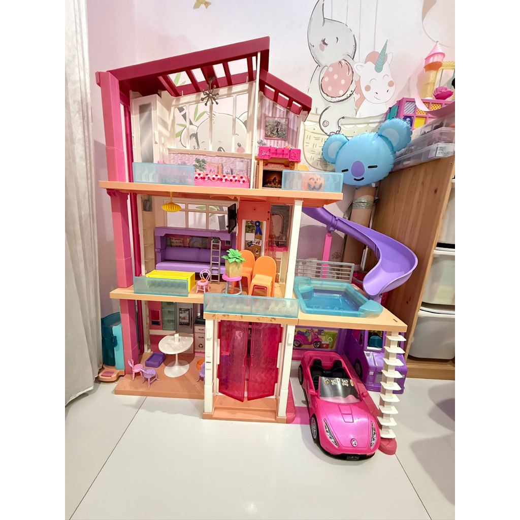 Barbie House bundle with 10 other things and barbie doll preloved