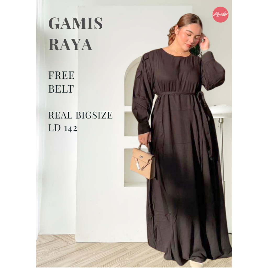 ATRACTIV Dress Lebaran Big Size LD130 LD135 LD142 Gamis Lebaran Jumbo Gamis Rayon Jumbo