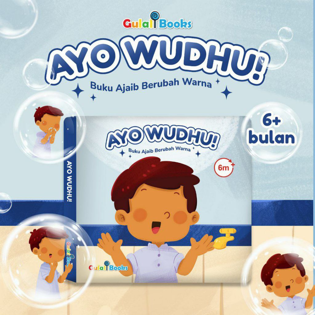 [Ready] HBS - Gulalibooks Buku Ajaib Berubah Warna Ayo Wudhu Belajar Wudhu
