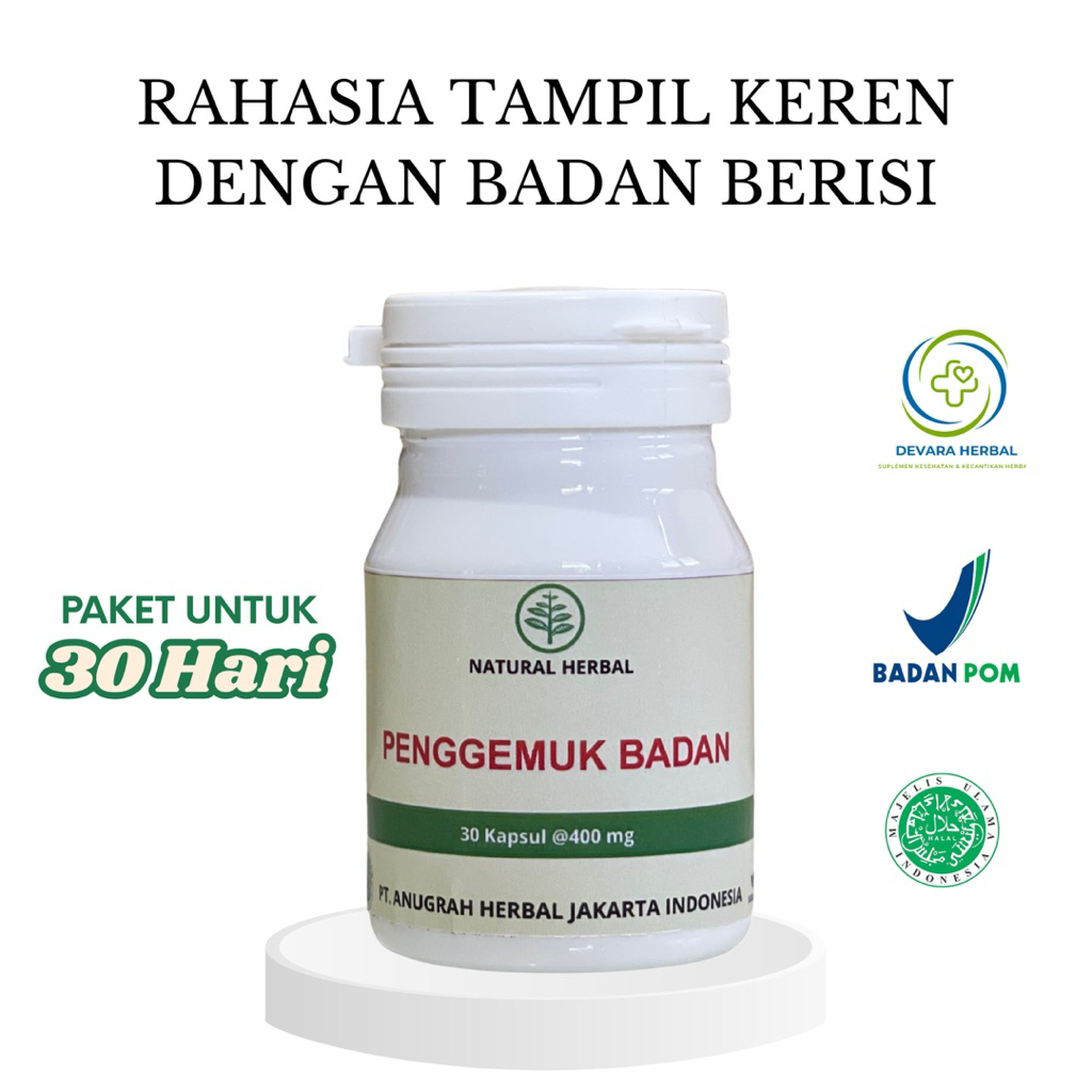 Natural Herbal Penggemuk Badan BPOM Terlaris – Penambah Nafsu Makan & Berat Badan Alami | Aman Anak 