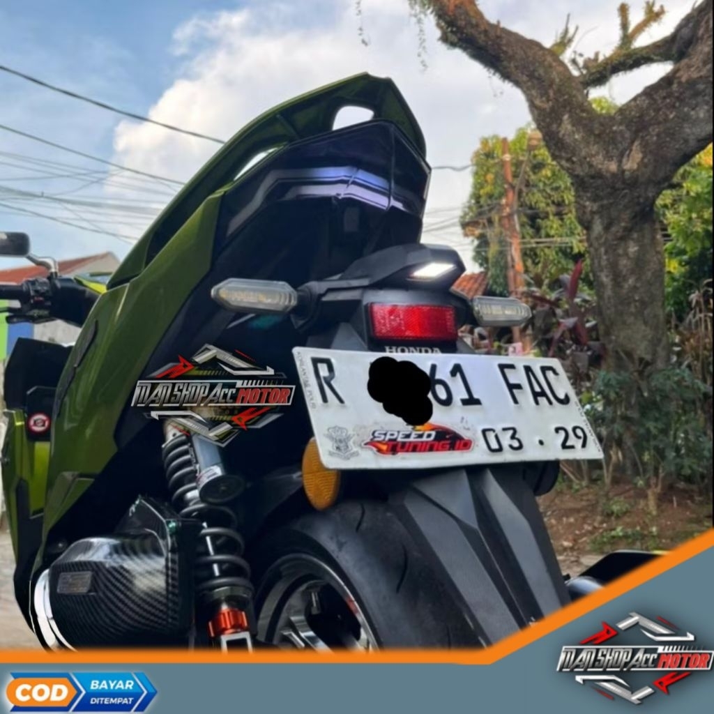 Lampu Plat Nomor Kendaraan Belakang LED Terang Bisa Atur Kedipan/Stanbye Untuk Motor Honda Vario 125
