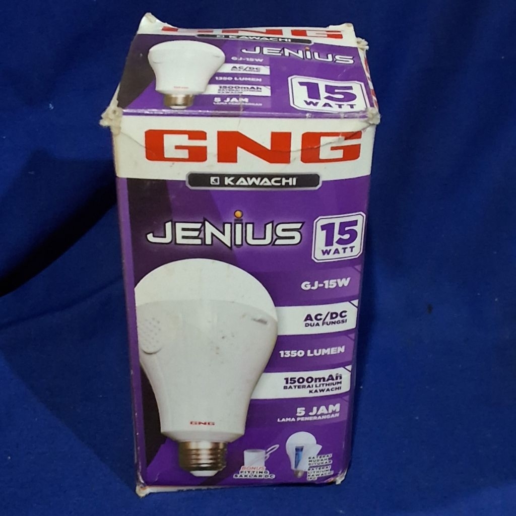 Lampu LED Magic Jenius 15W GNG lampu darurat emergency isi ulang baterai mati lampu padam listrik ru