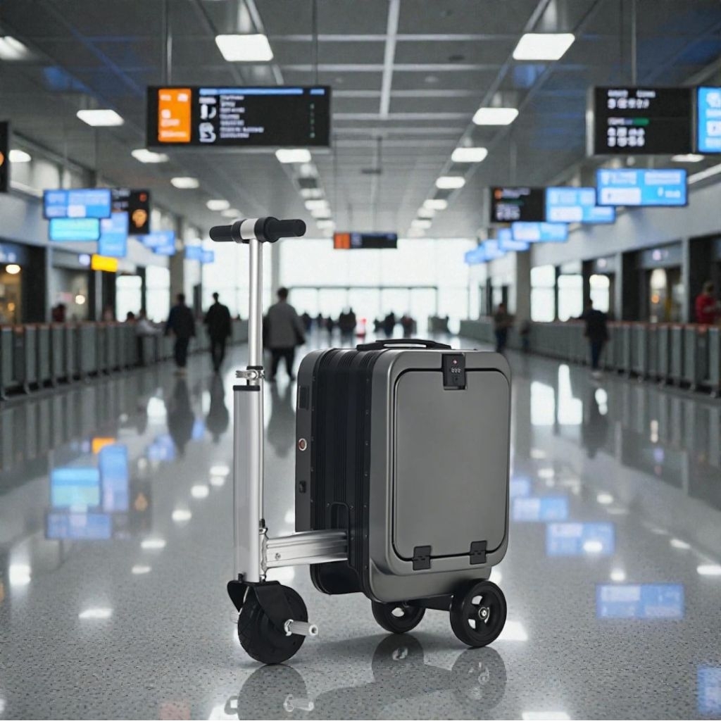 JATURUN Koper Skuter Elektrik Kabin Airwheel Style Luggage 20 Inch - SL01 - Gray