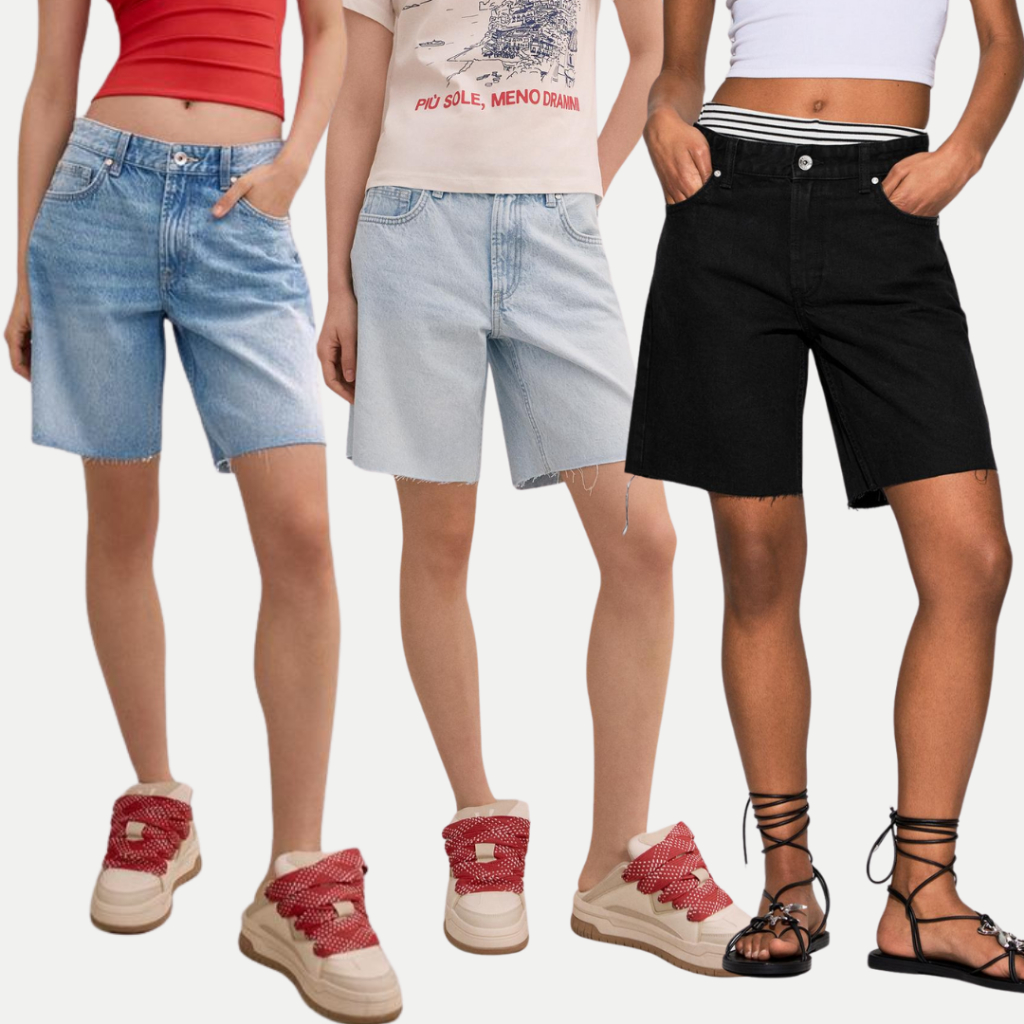 [ STYLEUPSTORE ] BERSHKA Bermuda Short Denim Jeans - Celana Pendek Denim Jeans