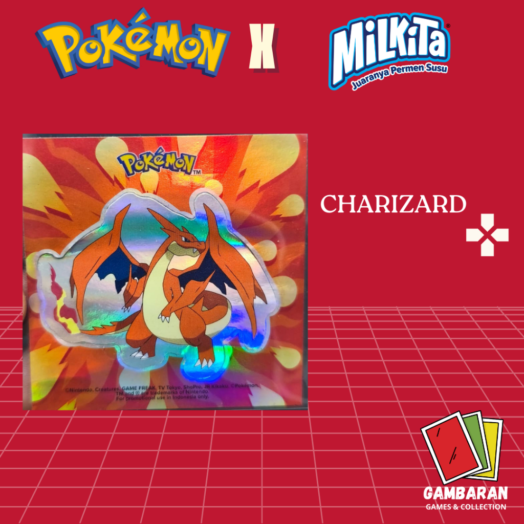 Charizard Stiker Pokemon Milkita Promo Koleksi