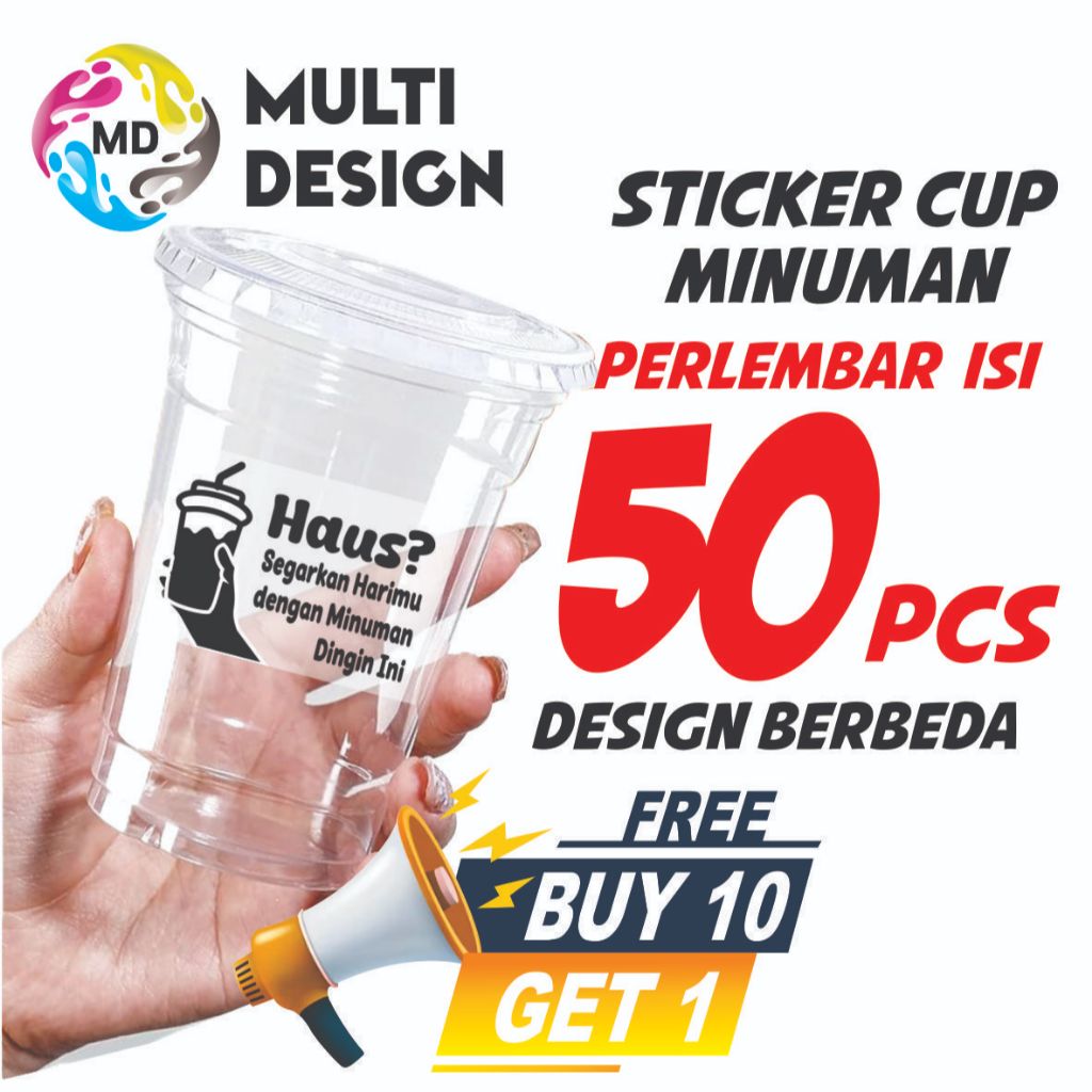STIKER MINUMAN, STIKER KATA-KATA BUAT CUP MINUMAN, STIKER CUP MINUMAN, STIKER KROMO, STIKER TRANSPAR