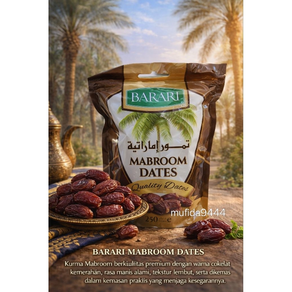 BARARI MABROOM DATES 250gr/kurma MABROOM pouch 250gr