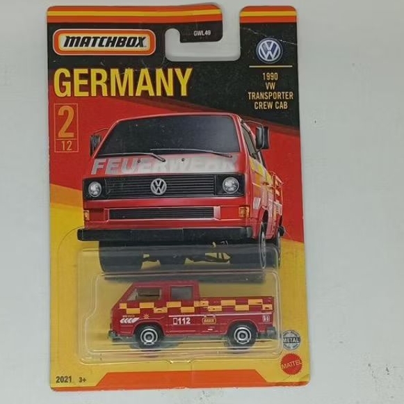 Matchbox edisi Germany 1990 VW Transporter Crew Cab