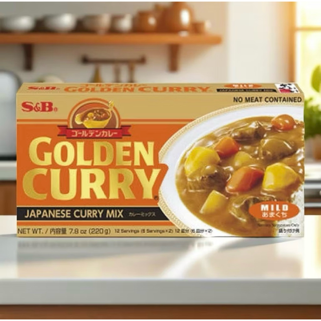 S&B Golden Curry 220gr - Japanese Curry Mix Saus Kari Bumbu Jepang varian MILD 12 Porsi