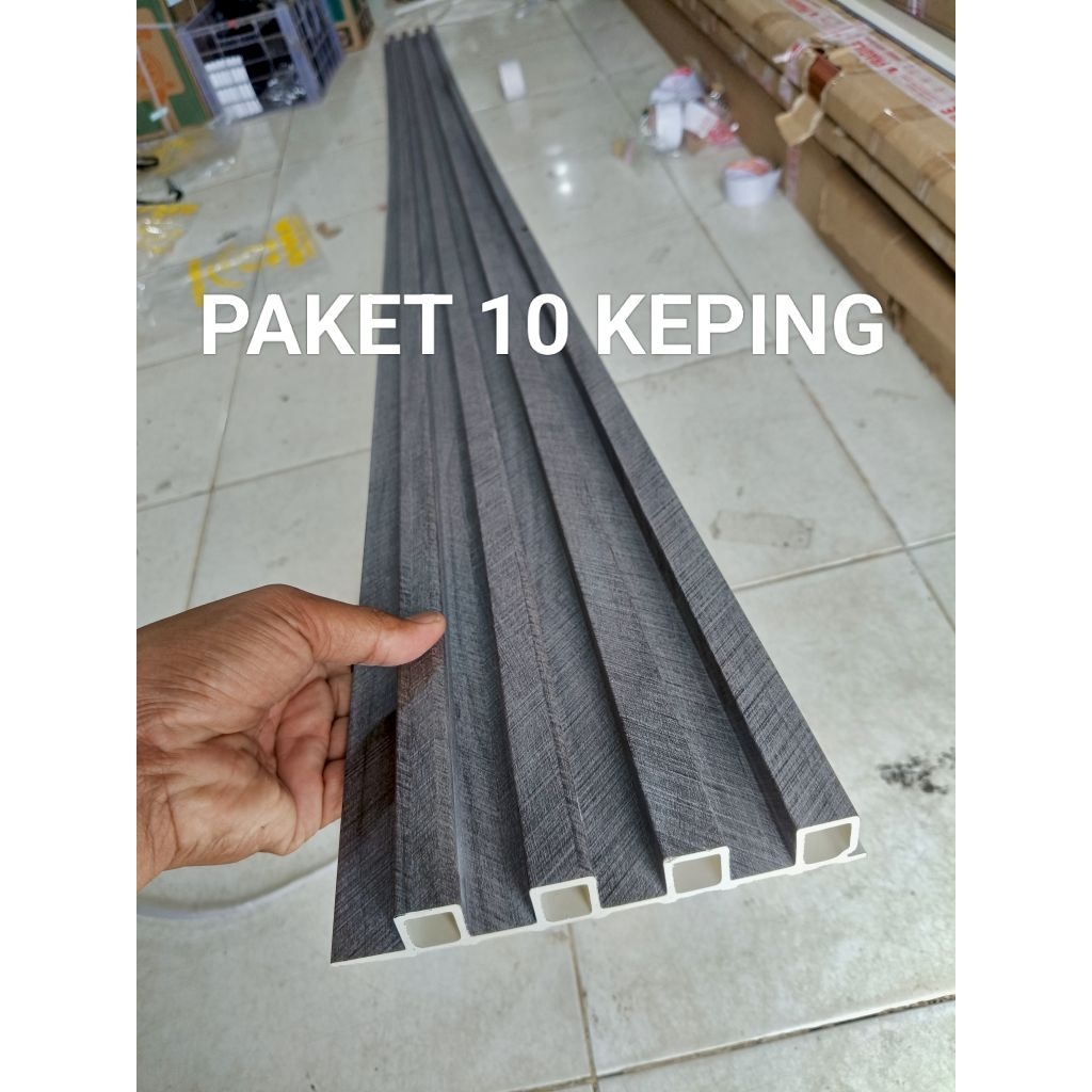 PAKET 10 KEPING WPC Wall Panel / WPC wall Panel  WPC Wood Panel / Wpc wall panel outdoor indoor / Wp