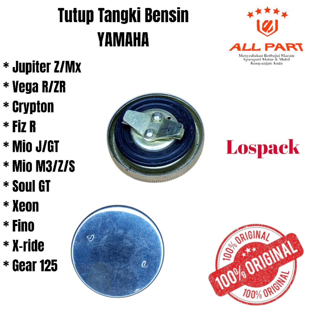 (ORIGINAL) Tutup tangki bensin yamaha mio jupiter vega r zr mio j gt soul fino xride xeon fiz r mio 