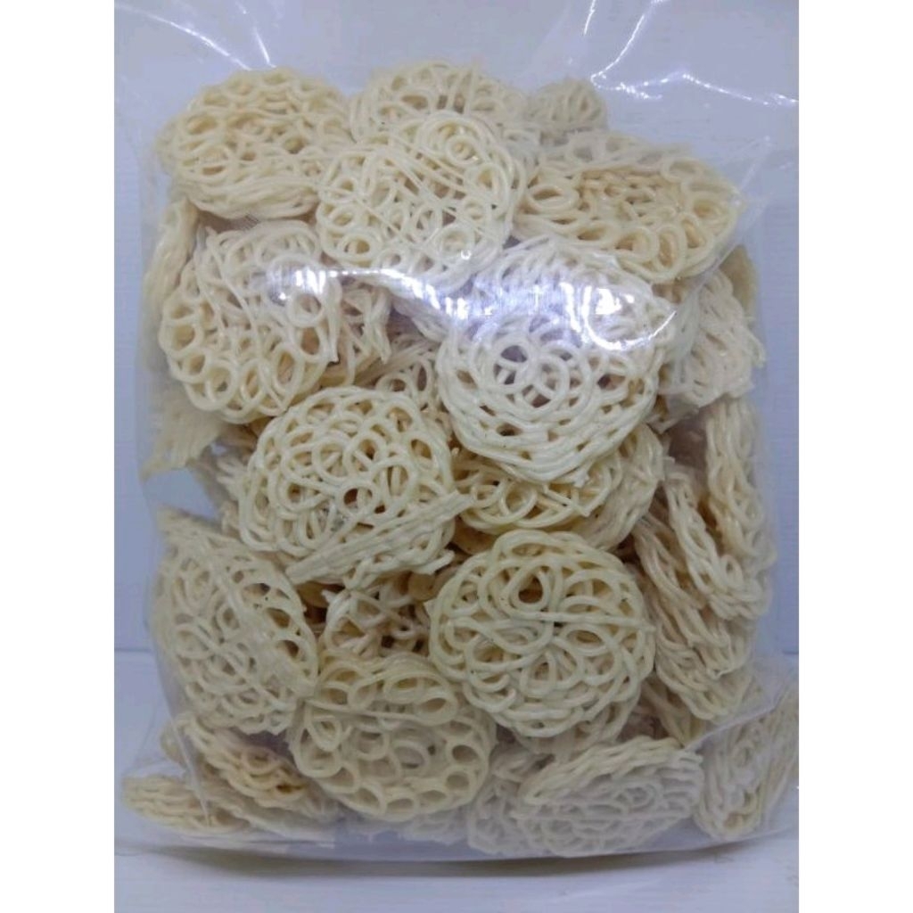 kerupuk keriting ikan Palembang mentah 1 kg