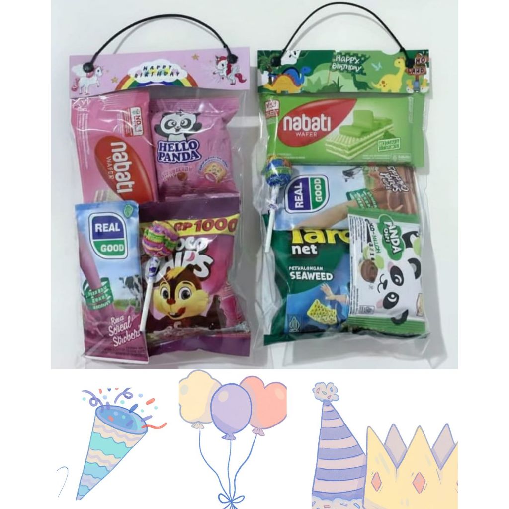 Bingkisan Snack Ultah Anak Murah Meriah Isi Lengkap | Snack Ulang Tahun | Paket Snack Ulang Tahun An