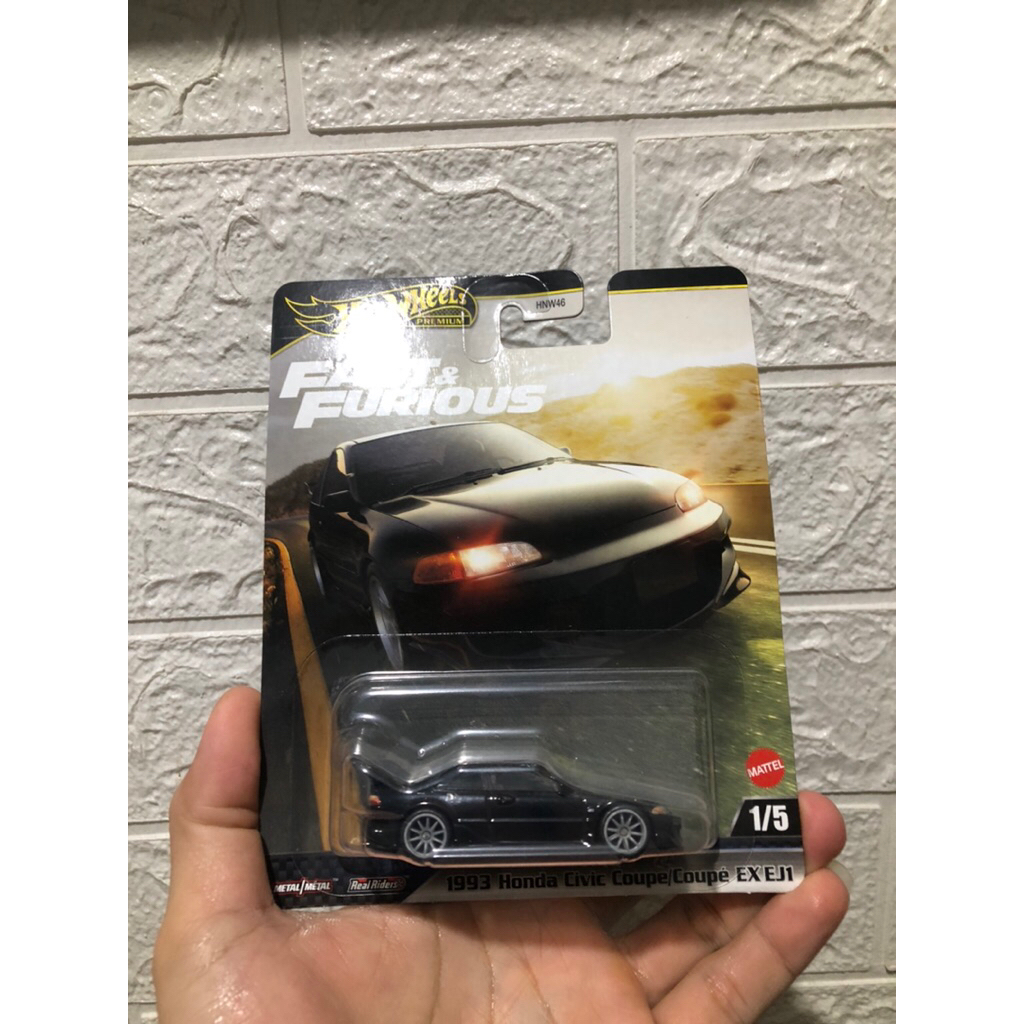 hotwheels premium 1993 honda civic coupe ex ej1
