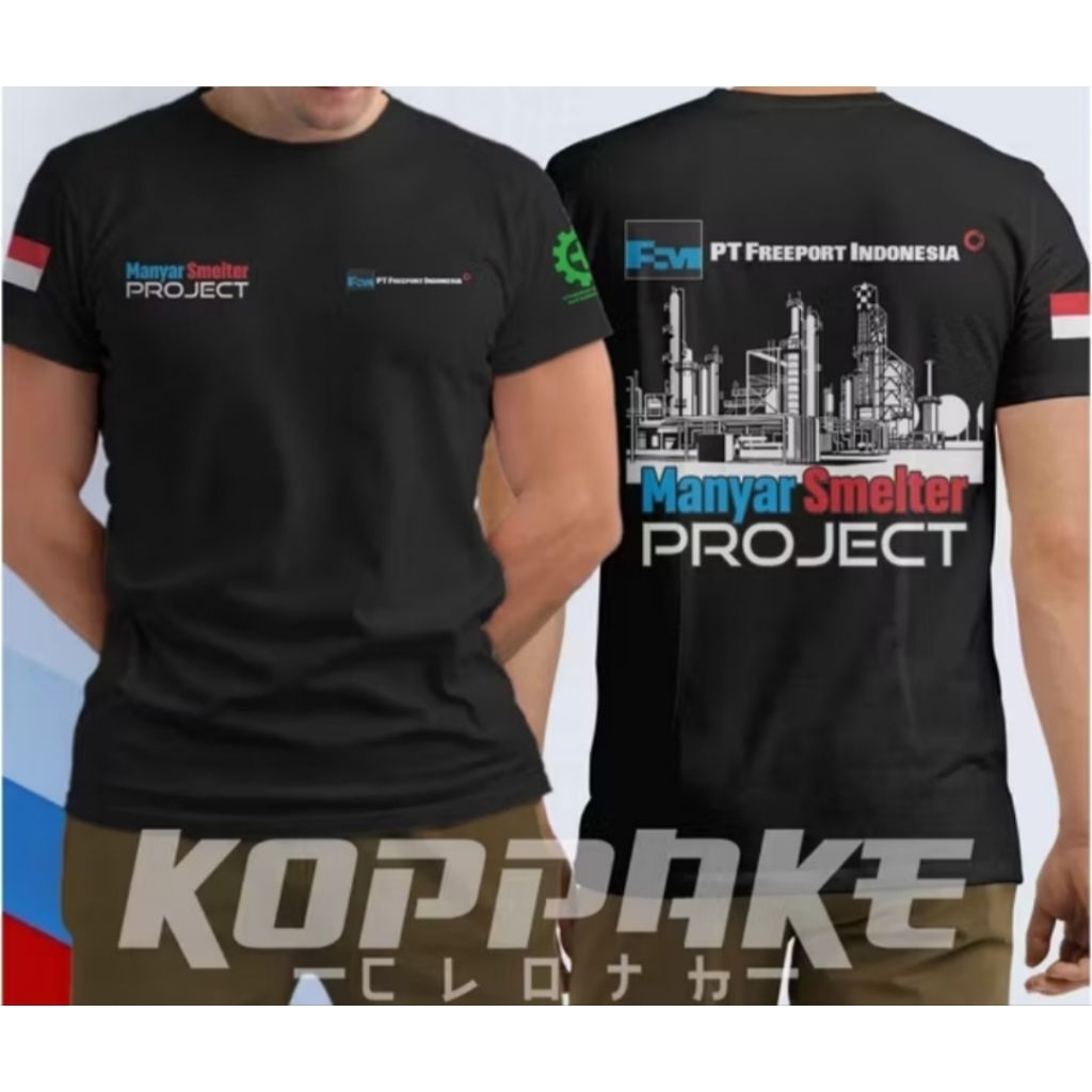 Kaos Distro MANYAR SMELTER PROJECT Kaos T-shirt Unisex
