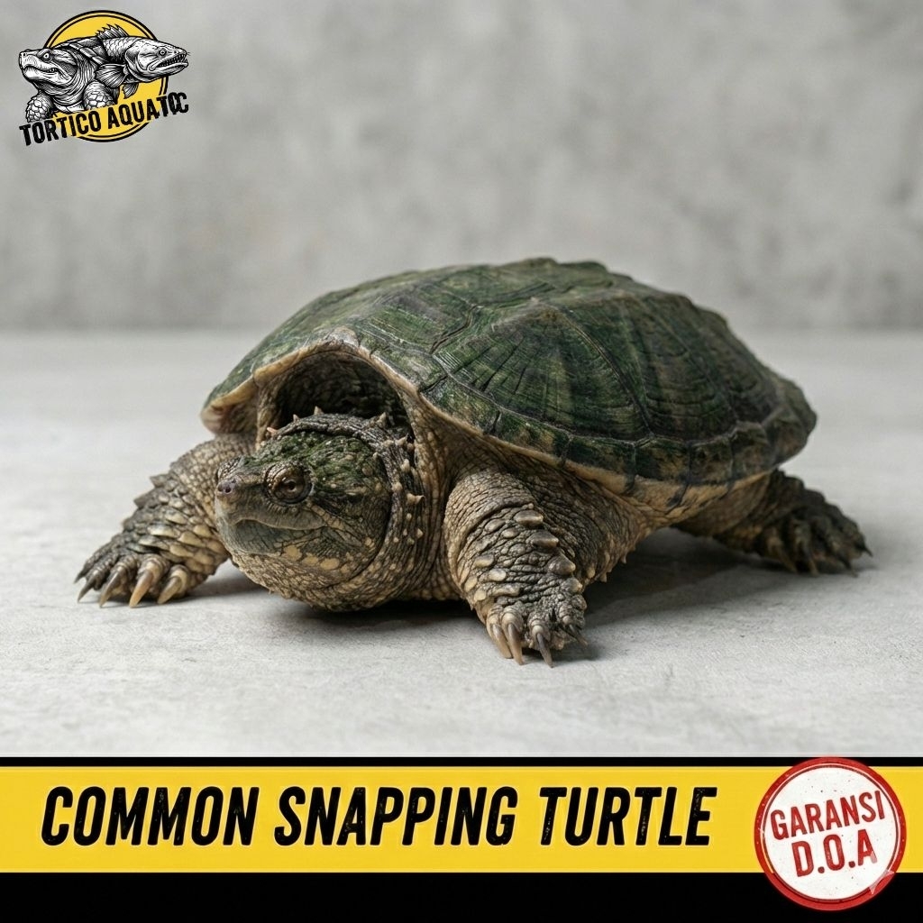 Kura-kura CST Common Snapping Turtle sehat rakus no minus - uk. 20cm juvenile kura-kura air purba