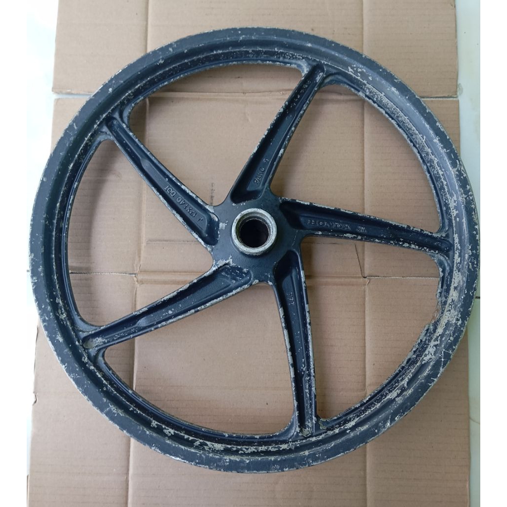 velg pelek depan Honda Supra x 125 dd pnp revo absolute original copotan sepeda motor