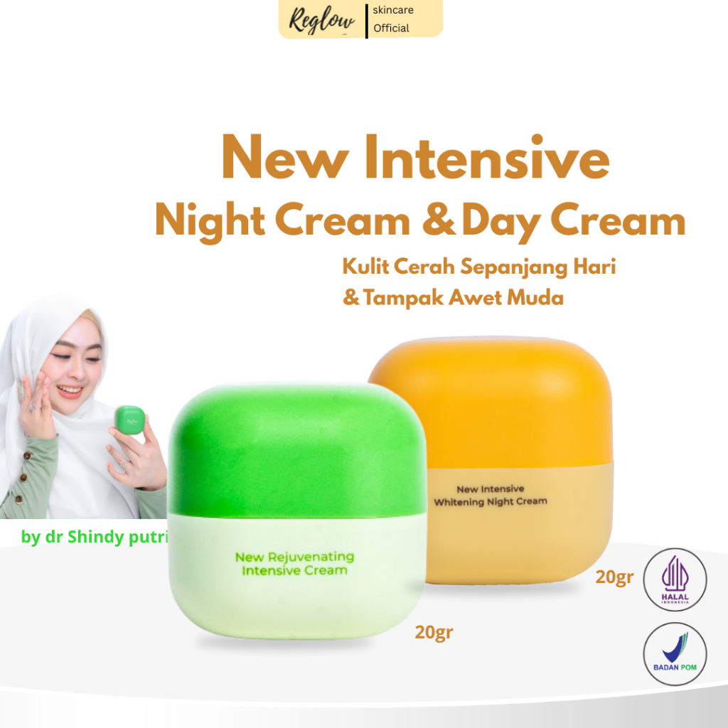 Reglow Rejuvenating Intensive Cream & Reglow Intensive Whitening Night Cream - Membantu Samarkan Fle