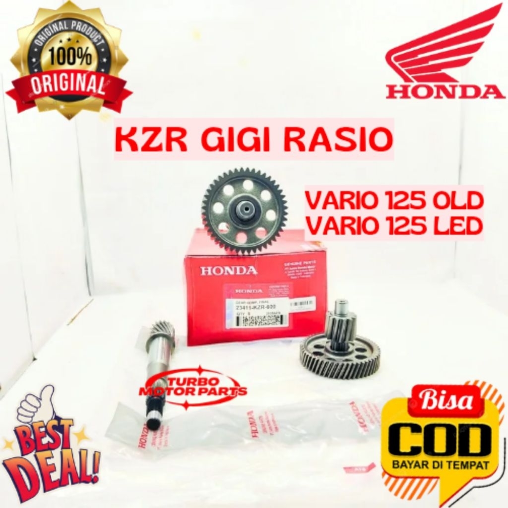 GIGI RASIO ORIGINAL HONDA KODE KZR, GIGI RASIO VARIO 125 OLD, GIGI RASIO VARIO 125 LED
