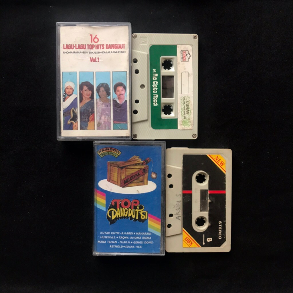Kaset Rhoma Irama,Elvi Sukaesih, Ida Laila - 16 Lagu Lagu Top Hits Dangdut & Top Dangdut 81 (sepaket