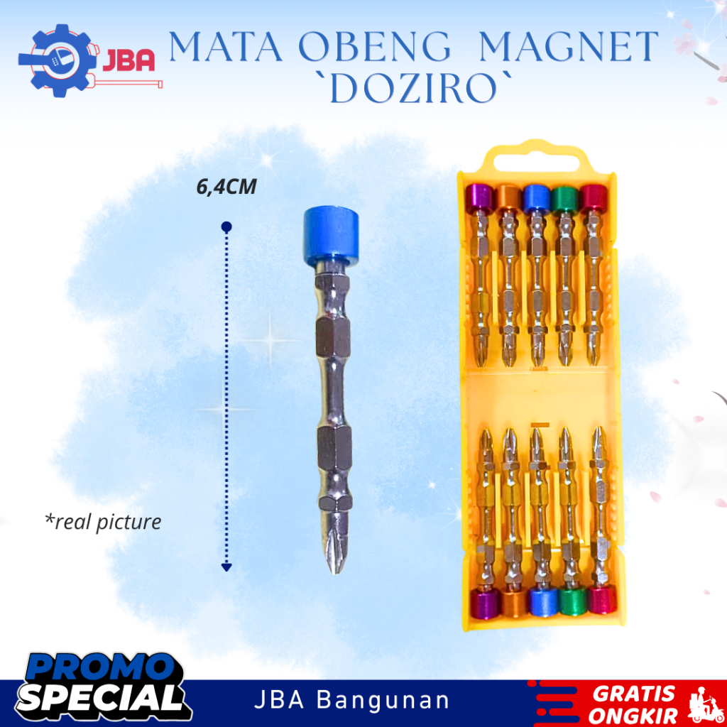 Mata Obeng Angin Impact Bits 10pcs Untuk Pemeliharaan Alat Angin / mata obeng Angin