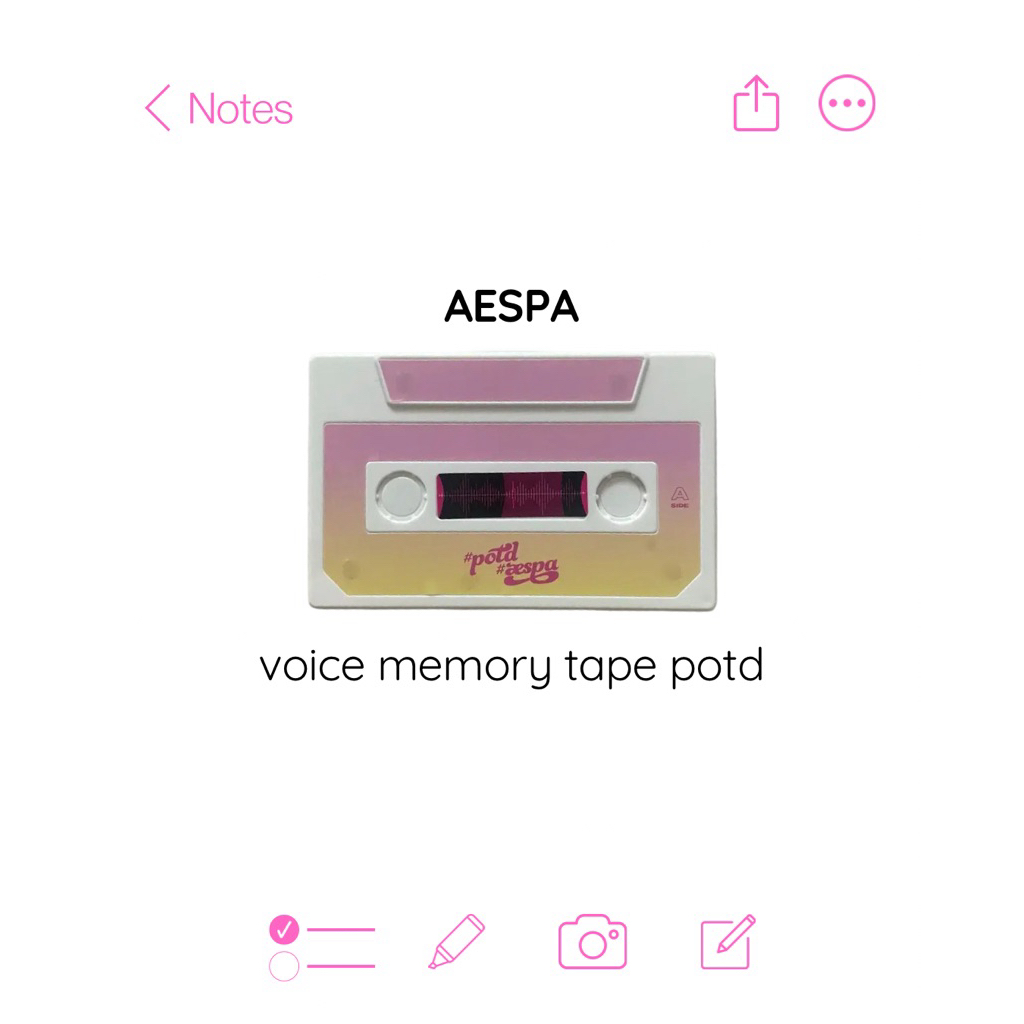 AESPA voice memory tape potd