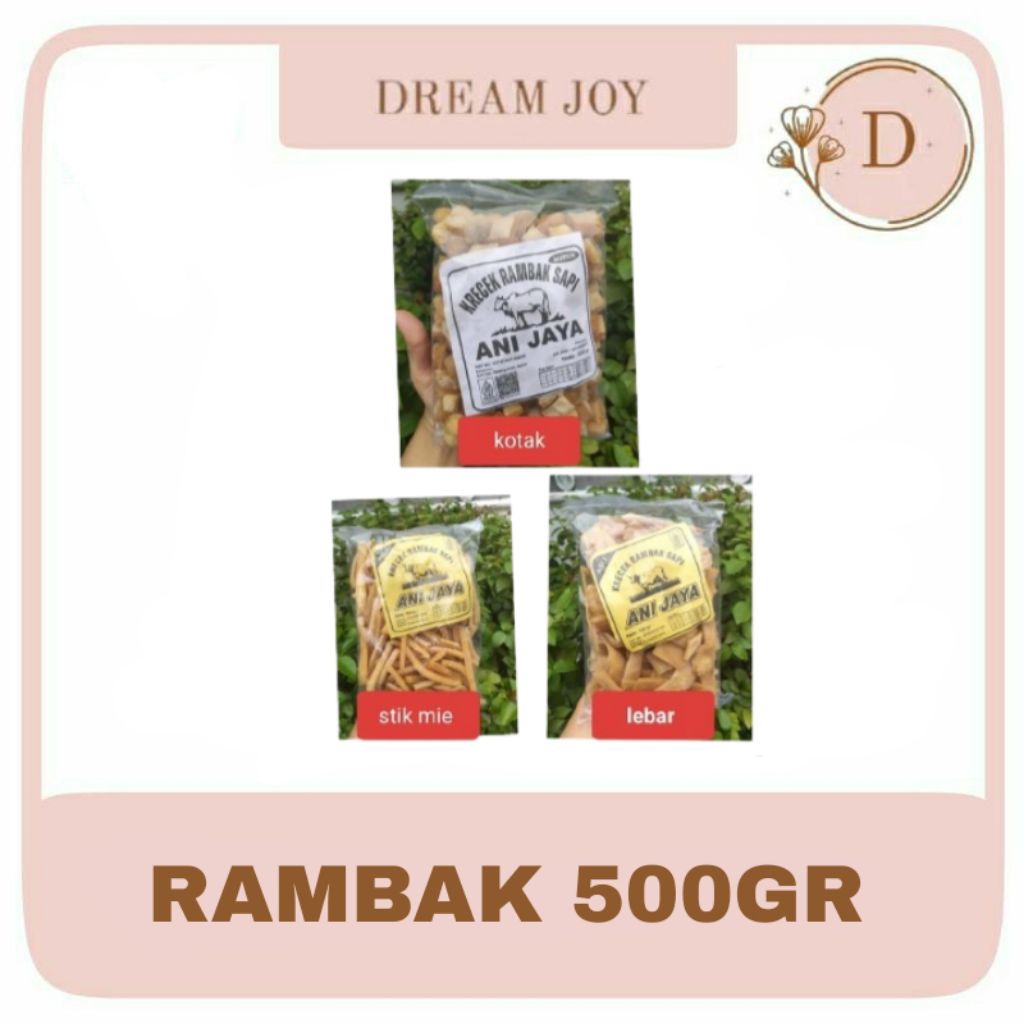 (COD) KERUPUK RAMBAK MENTAH 500GR KULIT SAPI