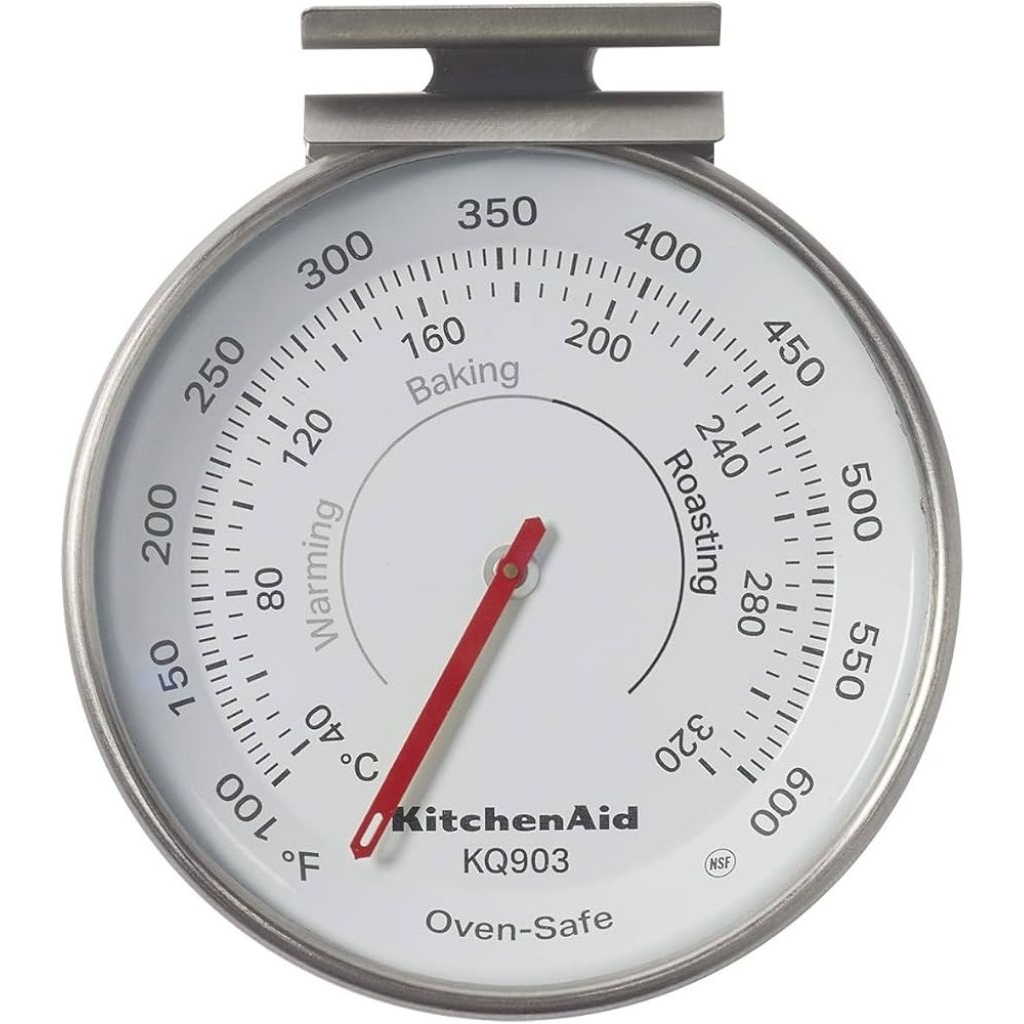 KitchenAid KQ903 3-in Dial Oven/Appliance Thermometer, TEMPERATURE RANGE: 100F to 600F, Stainless St