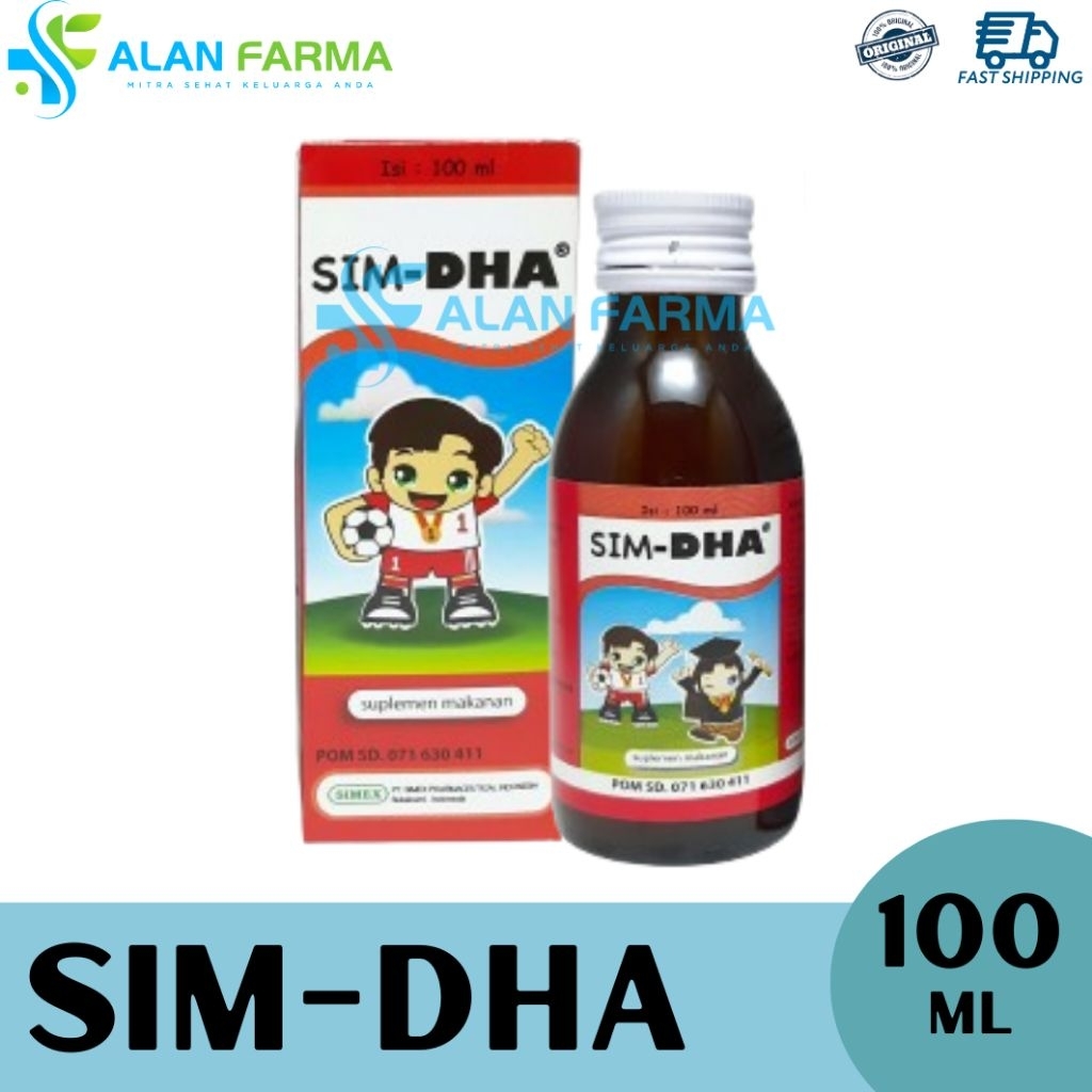 SIM-DHA Sirup 60 mL | SIMDHA Sirup | Sim DHA Sirup | Vitamin Anak