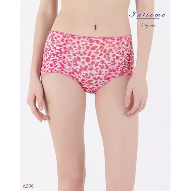 Celana Dalam Wanita Sexy Transparan Motif Leopard S M L / Panty INTIEME Lingerie Boy Short Elastis  