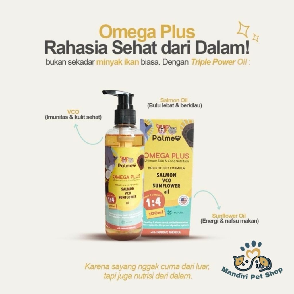 Palmeo Omega Plus Salmon Oil Anjing Kucing / Minyak Ikan Vitamin Kucing Anjing