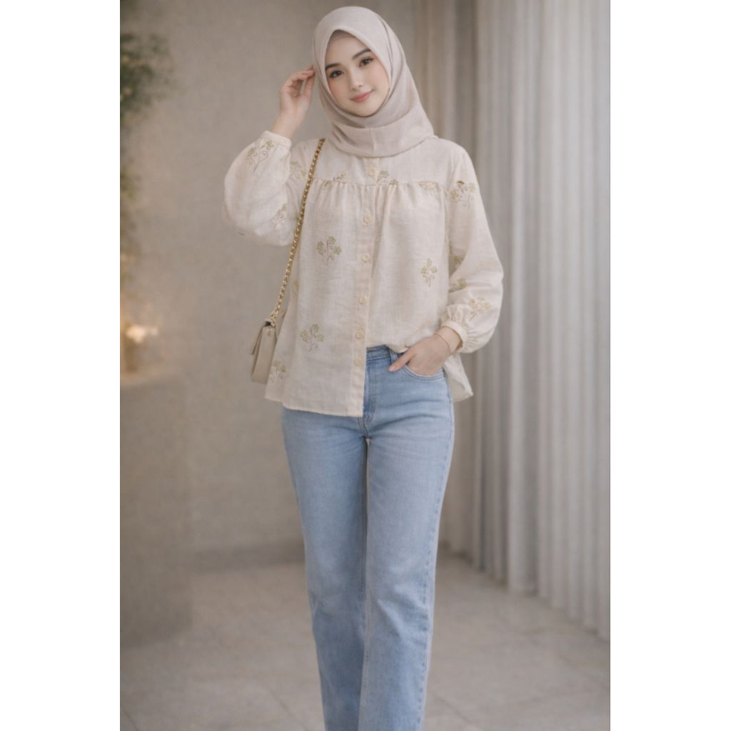 BLUS LINEN BORDIR PREMIUM|BLUS KEKINIAN
