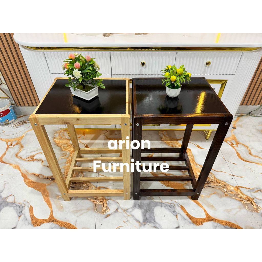 Rak serbaguna kayu jati belanda 2 Susun / rak dispenser Susun Full Kayu