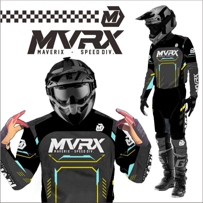 MVRX JERSEY SET JERSET MOTOCROSS TRAIL CUSTOM