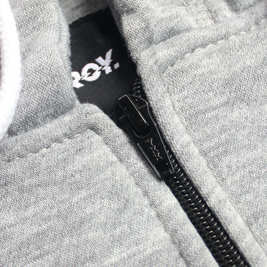 Troy Company Zipper Hoodie Misty Grey Clover Hexa - Hoodie Zipper Hoodie Abu Misty ZHD 3181