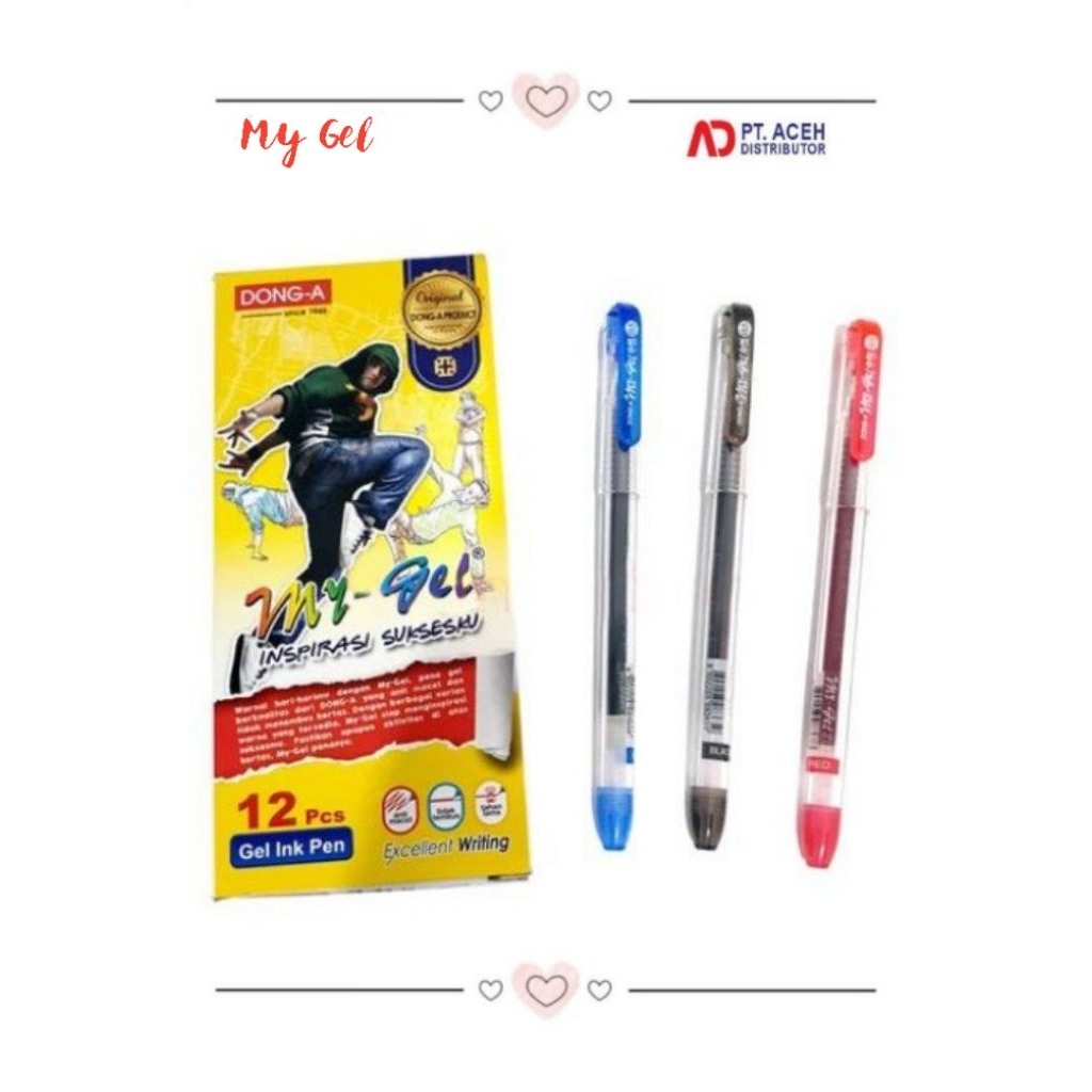 PULPEN MY GEL PULPEN CAIR MY GEL WARNA HITAM BIRU MERAH BIRU GROSIR