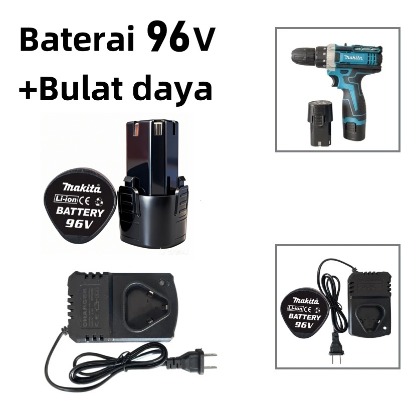 Bor Baterai Makita 48V/96V For Lithium Tools Batre Impact Baterai Battery  Cordless Baterai Impact w