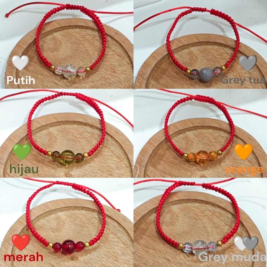 Gelang tangan handmade tali china pembawa rezeki // gelang bangle merah