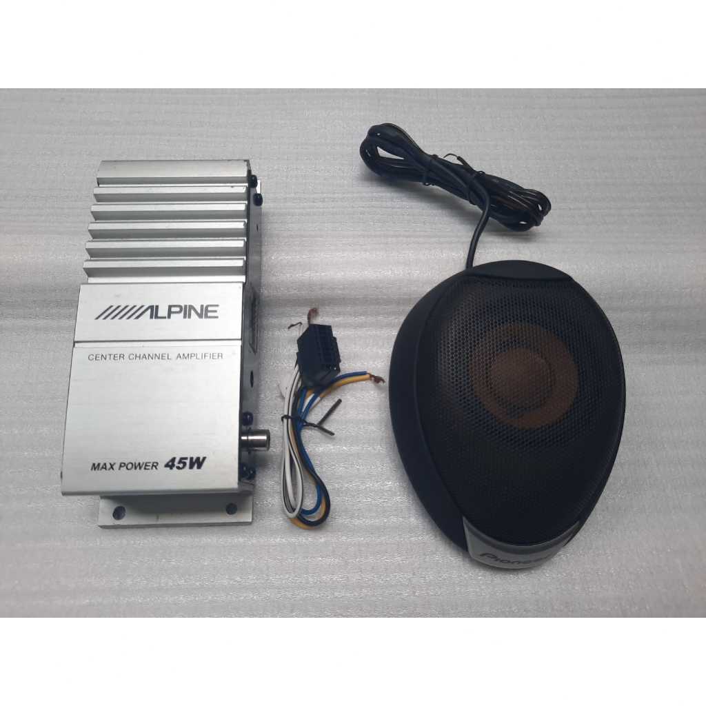 Center Power Amplifier ALPINE SBS - 0715 dan Speaker Center PIONEER TS - CX7 Original.