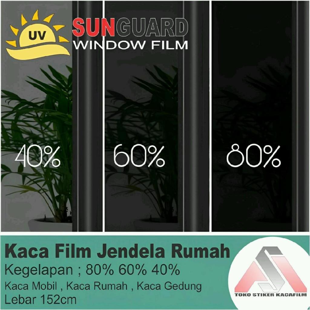 Stiker Kaca Film Jendela Rumah Anti Uv Sticker Kaca Film Mobil Riben Hitam Kegelapan 40% 60% 80%