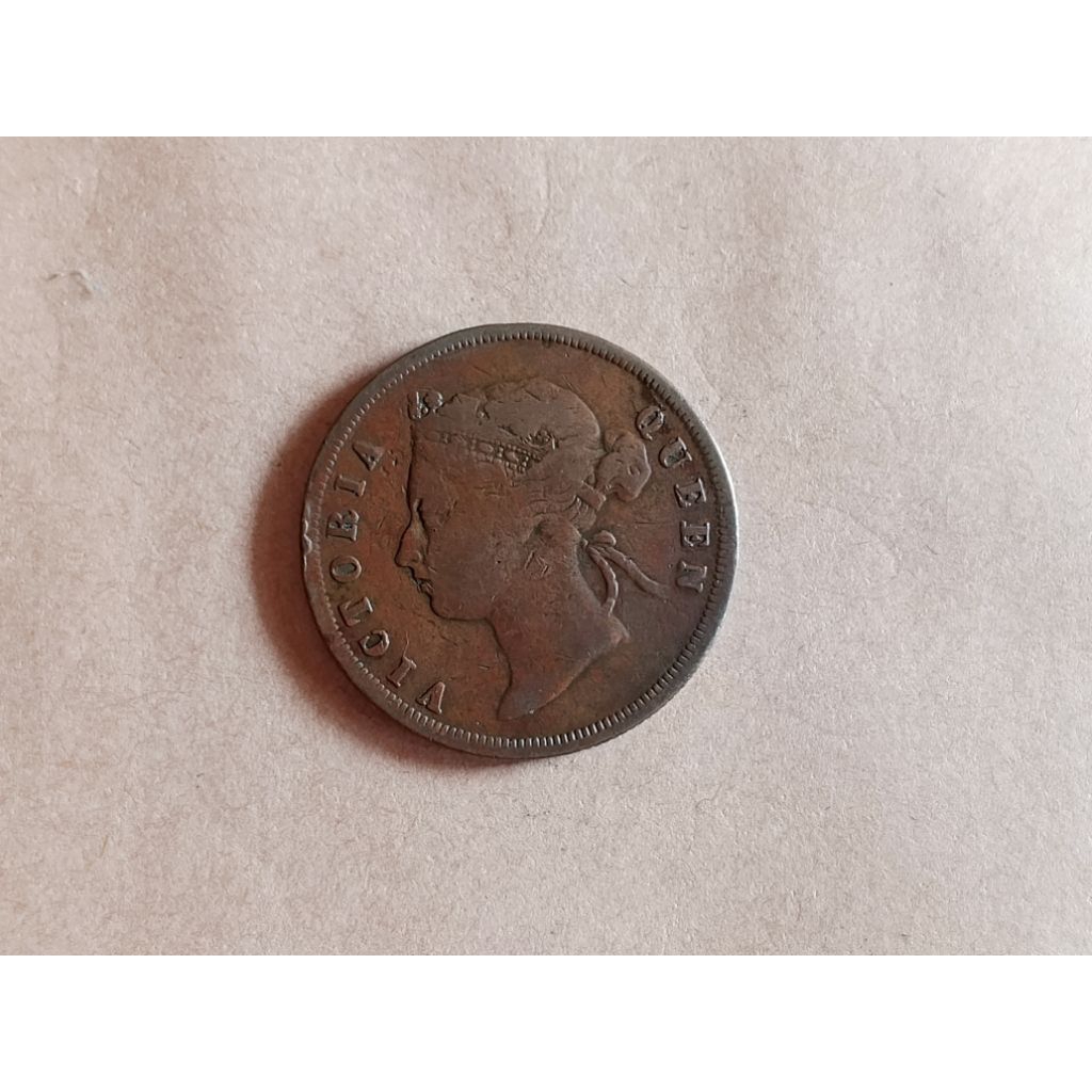 Koin Kuno 1 Cent Victoria 1887