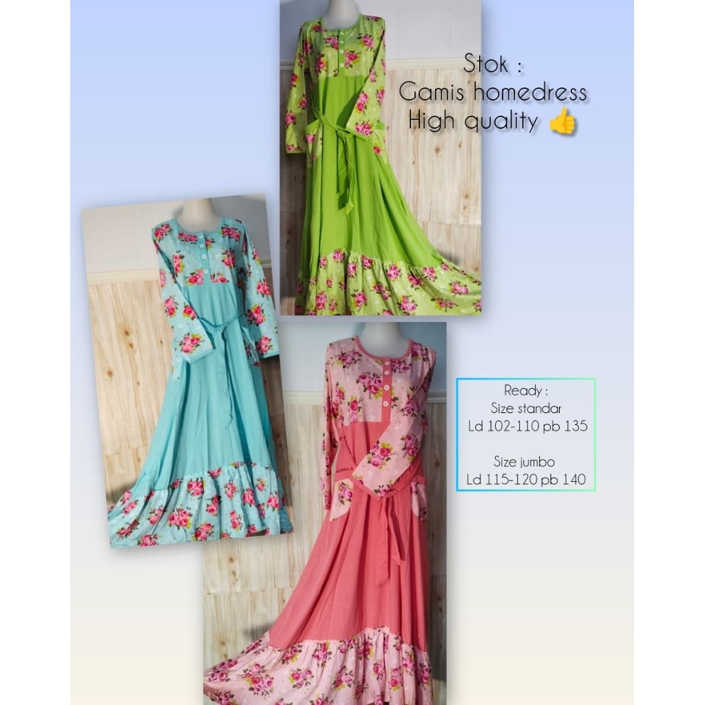 Daster gamis AMRO / homedress kaos PREMIUM