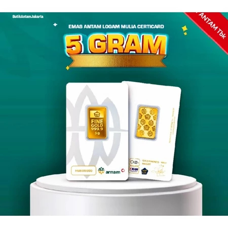 EMAS ANTAM LOGAM MULIA 5gr CERTICARD // EMAS ANTAM 5gr KELUARAN TERBARU PRODUK DIJAMIN ORIGINAL ASLI